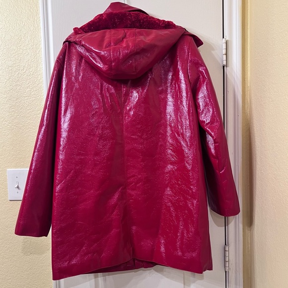 Avec Les Filles Faux Leather long Jacket Size L - Picture 2 of 9